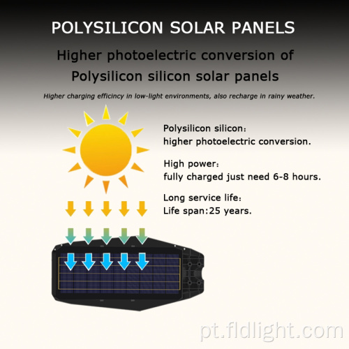 sistema de energia led luzes de rua solares de alta potência